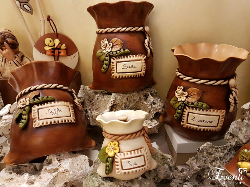 Barattoli in terracotta linea "Sacco" - Ceramiche Artistiche Velier