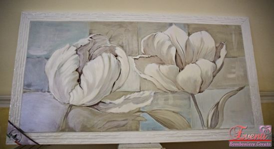 Quadro artigianale soggetto fiore