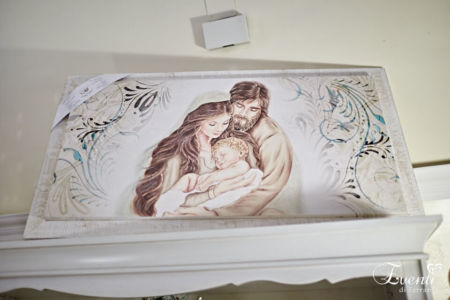 Sacra famiglia su tela decorato a mano - MONTMARTRE